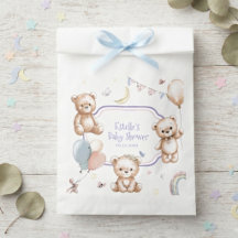 Ducha de globos de osito de peluche pastel adorabl