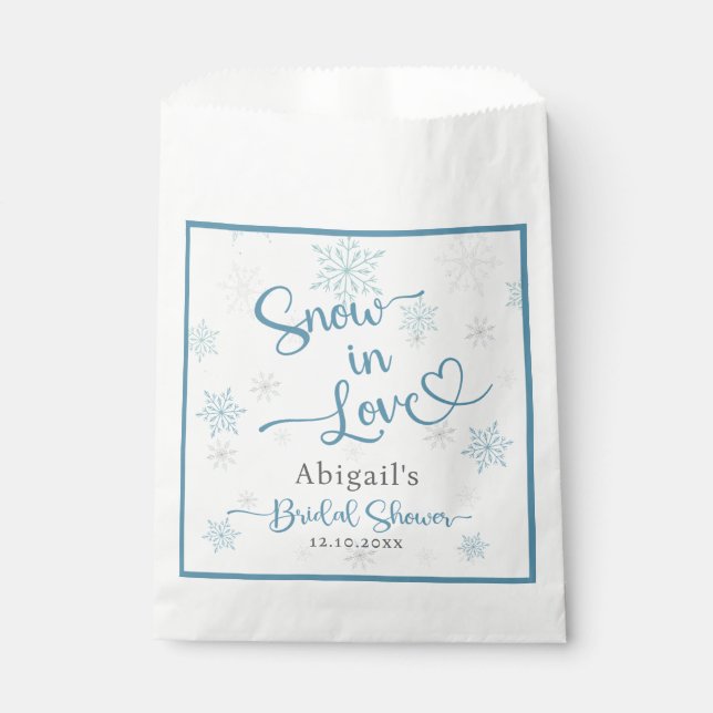 BOLSA DE PAPEL DUCHA DE NOIVA BAJO LA NIEVE (Anverso)