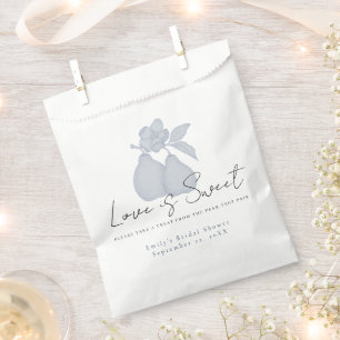 Bolsa De Papel Ducha de Novia Blue Perfect Pear El Amor es Dulc