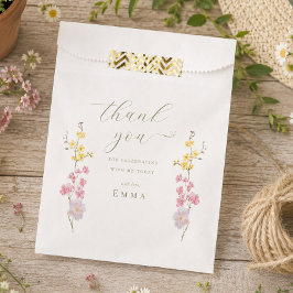Bolsa De Papel Ducha de novia boho con flores silvestres sencilla