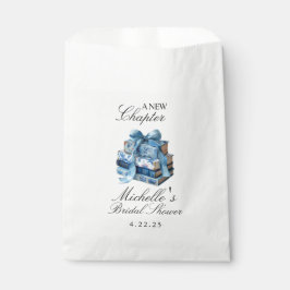 Bolsa De Papel Ducha de Novia Capítulo Azul Floral Nuevo 