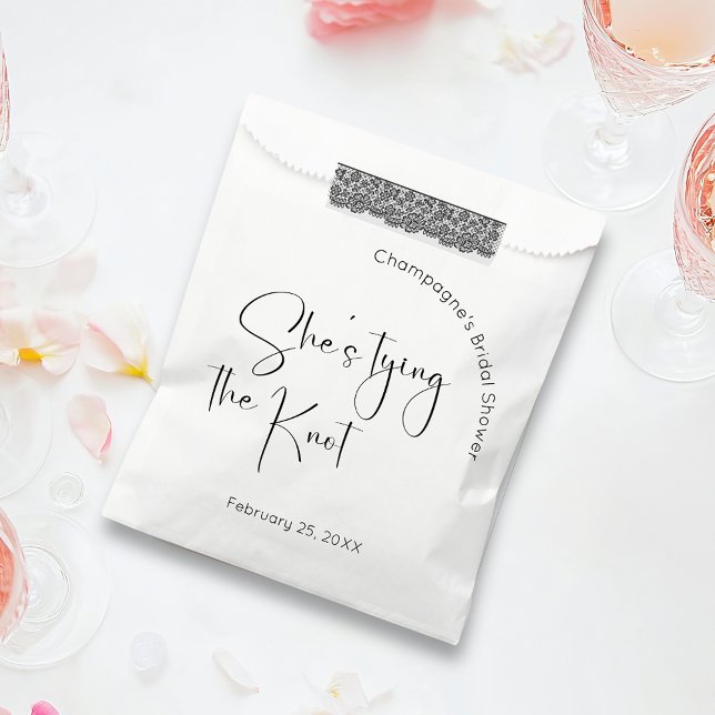 Bolsa De Papel Ducha de novia con escritura moderna que está amar (Subido por el creador)