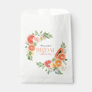 Bolsa De Papel Ducha de novia de cítricos tropicales