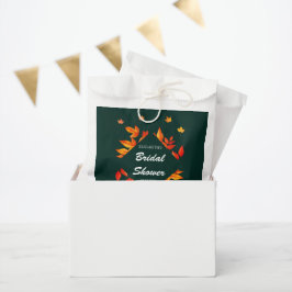 Bolsa De Papel Ducha de Novia de Hojas de Otoño Rústico Moderno