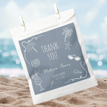 Ducha de Novia de Playa Doodle Agradecimiento