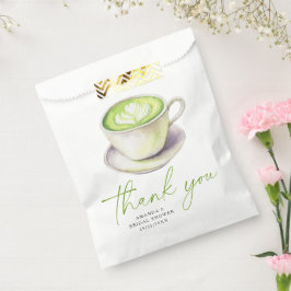 Bolsa De Papel Ducha de novia de Té Matcha gracias