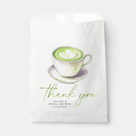 Bolsa De Papel Ducha de novia de Té Matcha gracias