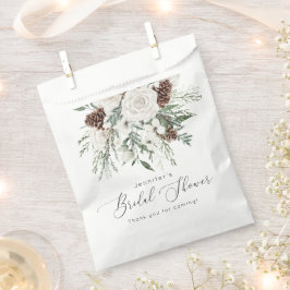 Bolsa De Papel Ducha de novia elegante de hoja perenne