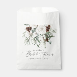 Bolsa De Papel Ducha de novia elegante de hoja perenne