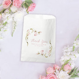 Bolsa De Papel Ducha de novia floral de color de agua de Rubor