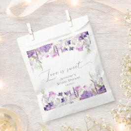 Bolsa De Papel ducha de novia floral lavanda lilac minimalista