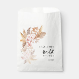 Bolsa De Papel Ducha de novia floral rosa pampas
