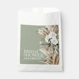 Bolsa De Papel Ducha de novia pampas pasto moderno fiesta de boho