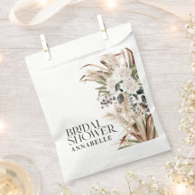 Ducha de novia pampas pasto moderno fiesta de boho