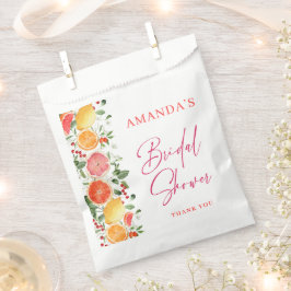 Bolsa De Papel Ducha de novias de Cítricos Florales Brillantes Fe
