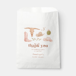 Bolsa De Papel Ducha de Novias de Cowgirl Occidental