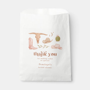 Bolsa De Papel Ducha de Novias de Cowgirl Occidental