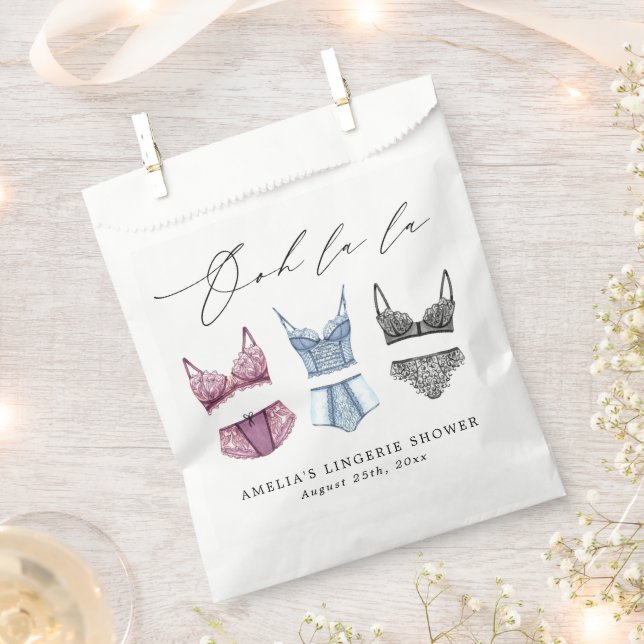 Bolsa De Papel Ducha de novias de la lencería francesa (Cortado)