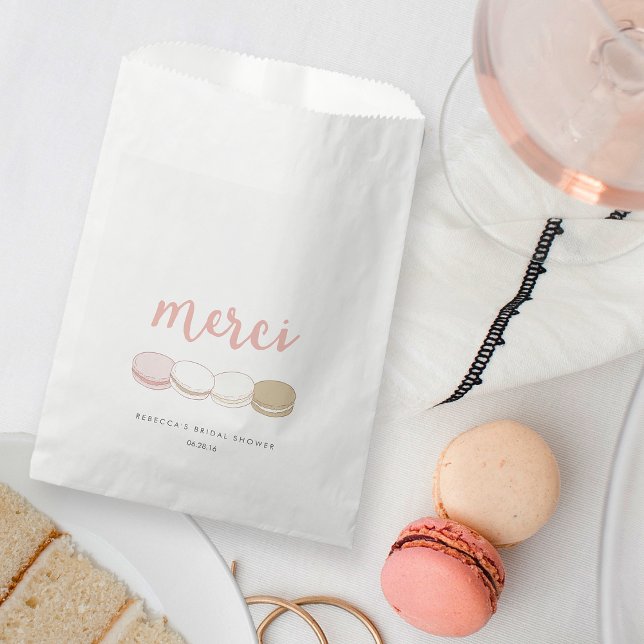 Bolsa De Papel Ducha de novias de Macarons francesa (Subido por el creador)