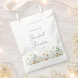 Bolsa De Papel Ducha de novias en el campo de flores silvestres d