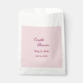 Bolsa De Papel ducha de pareja rosa morado pastel boda nombre fec