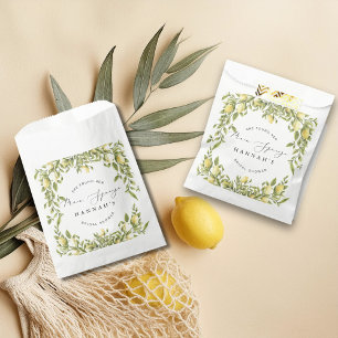Bolsa De Papel Ducha mediterránea de novia Lemon Sorrento amarill