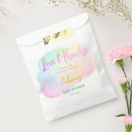 Bolsa De Papel Ducha nene negra del arcoiris pastoral