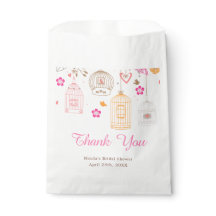 Ducha Nupcial con Jaulas de Pájaros Florales Rosa