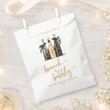 Ducha nupcial de brunch y bubbly Gold Champagne