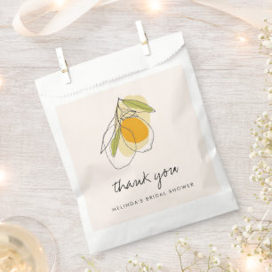 Bolsa De Papel Ducha nupcial Minimalista moderna de Citrus Lemon