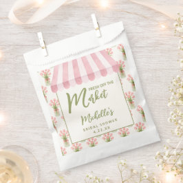 Bolsa De Papel Ducha Nupcial Rosa Floral Fresca Del Mercado