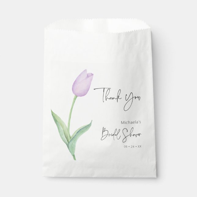 Bolsa De Papel Ducha nupcial Tulipita Solo (Anverso)