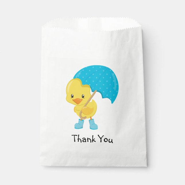 Bolsa De Papel Ducky con el paraguas gracias (Anverso)