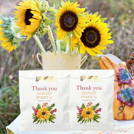Bolsa De Papel Dulce 16 Dieciséis Aniversario del País Girasol