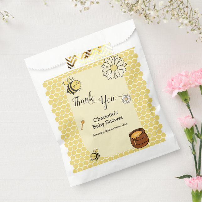 Bolsa De Papel Dulce Abeja con Dulce Miel Baby Shower (Sellado)