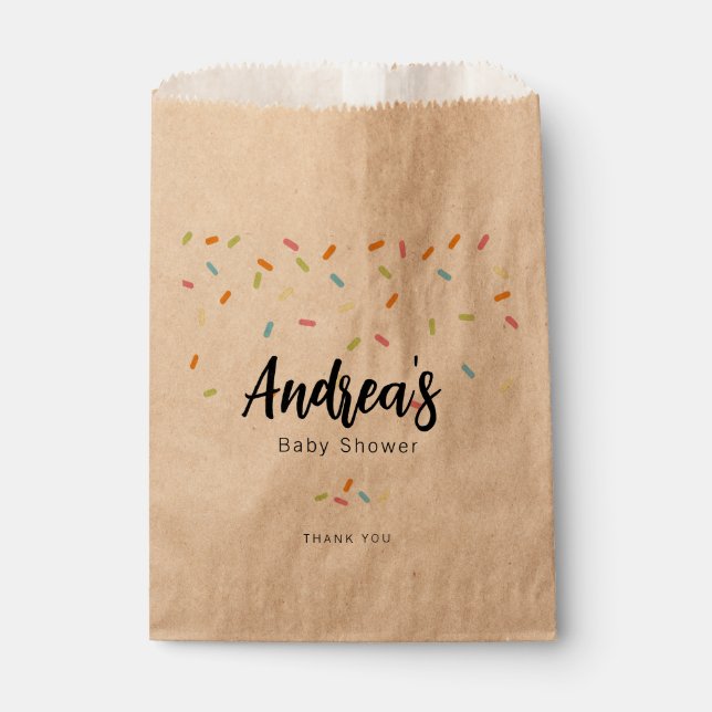 Bolsa De Papel Dulce Bebé Sprinkle (Anverso)