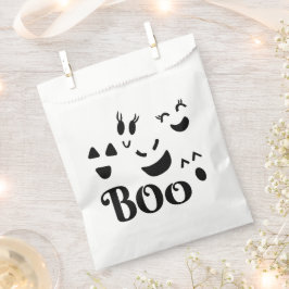 Bolsa De Papel Dulce Cara de Fantasma "Boo" Fiesta de Halloween