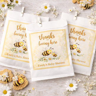 Bolsa De Papel Dulce como puede ser la ducha de bebé abeja