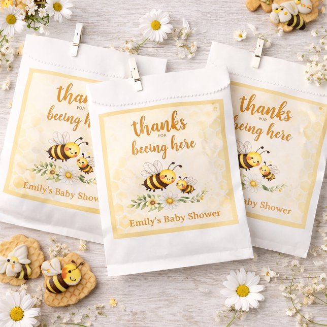 Bolsa De Papel Dulce como puede ser la ducha de bebé abeja (Subido por el creador)