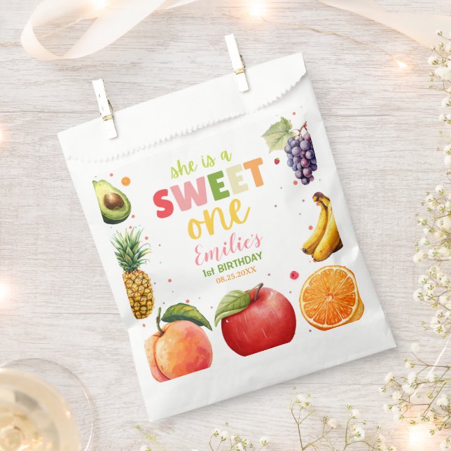 Bolsa De Papel Dulce Cumpleaños de Frutas Fiesta de Verano (Cortado)