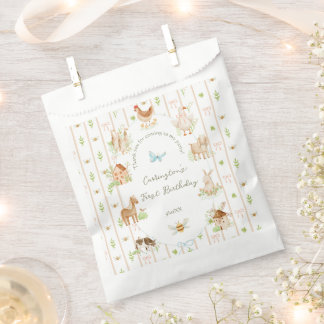 Bolsa De Papel Dulce Cumpleaños Granmilenario de Granja Pintado a
