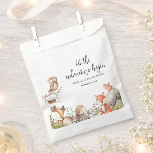 Bolsa De Papel Dulce ducha de bebé de animales del bosque