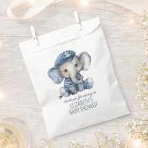 Dulce Elefante Bebé Azul Náutico Baby Shower