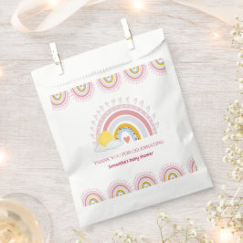 Bolsa De Papel Dulce Lluvia Minimalista Rosa Sol Baby Shower