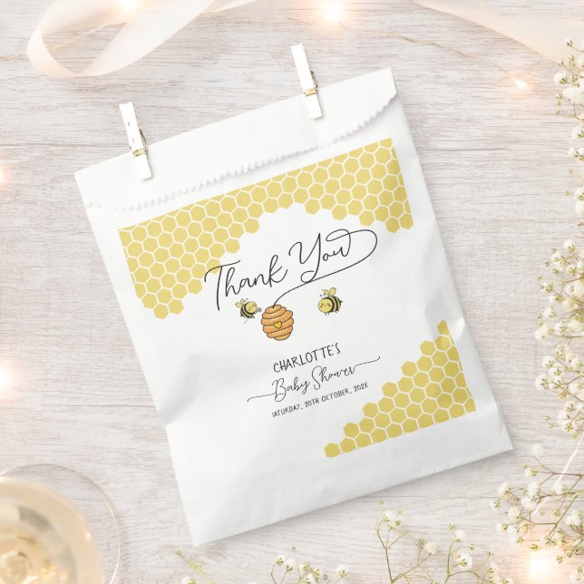 Bolsa De Papel Dulce Nido de Abejas Fiesta de Bebé (Cortado)