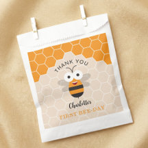 Dulce Primer Cumpleaños Abeja Melífera Día Panal
