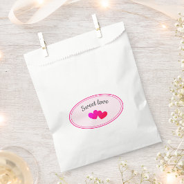 Bolsa De Papel Dulce regalo de invitado de corazón de amor