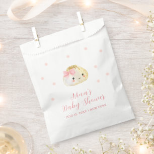 Bolsa De Papel Dulce rosado Pequeño Chica Dumpling Baby Shower