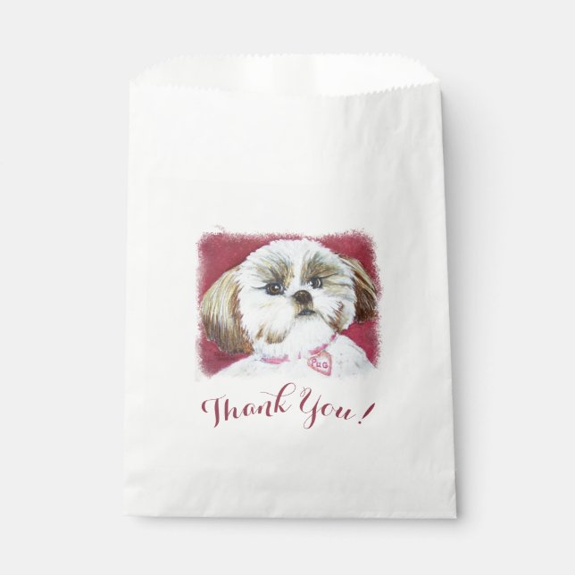 Bolsa De Papel Dulce Shih Tzu GRACIAS (Anverso)