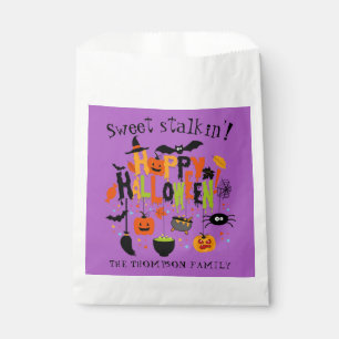 Bolsa De Papel Dulce Stalking Cute Halloween Trick Treys Goodies